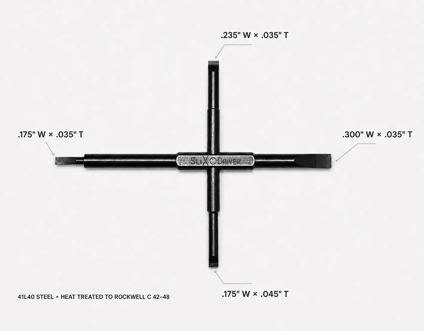 SliX Driver Four Tip Screwdriver
