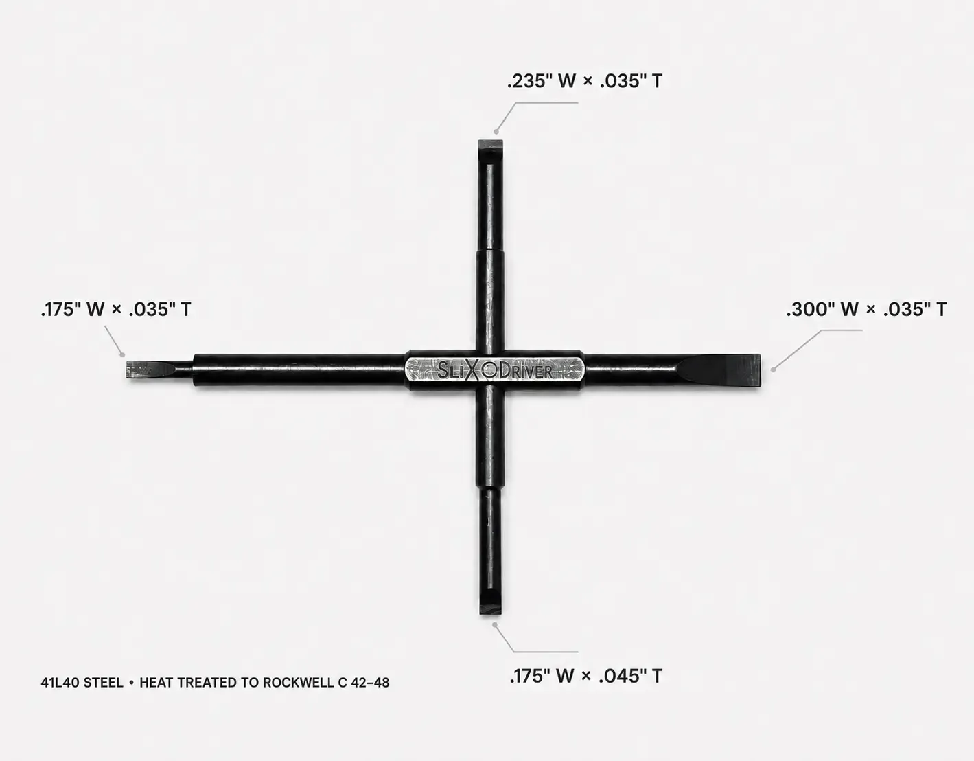 SliX Driver Four Tip Screwdriver