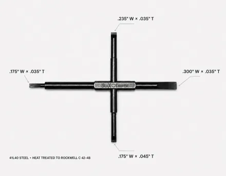 SliX Driver Four Tip Screwdriver